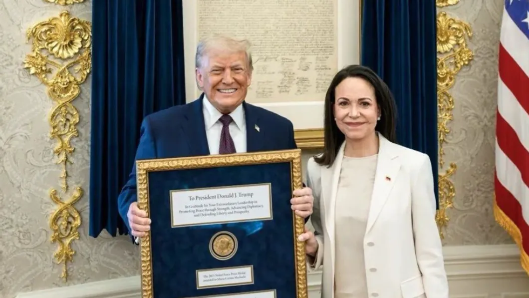 María Corina Machado le regaló el Premio Nobel de la Paz a Donald Trump