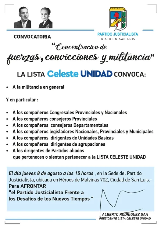 Convocatoria PJ