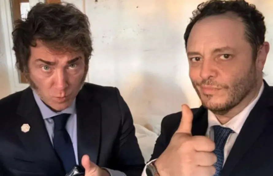 Javier Milei y Demián Reidel, presidente de Nucleoeléctrica S.A